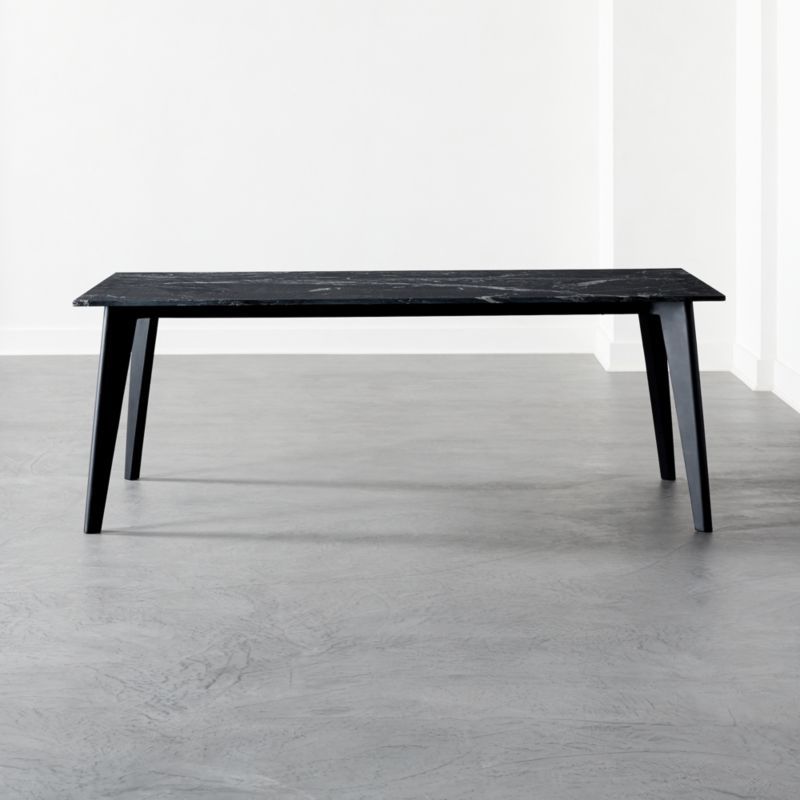Harper Black Dining Table with Black Marble Top. + Reviews | CB2 | CB2