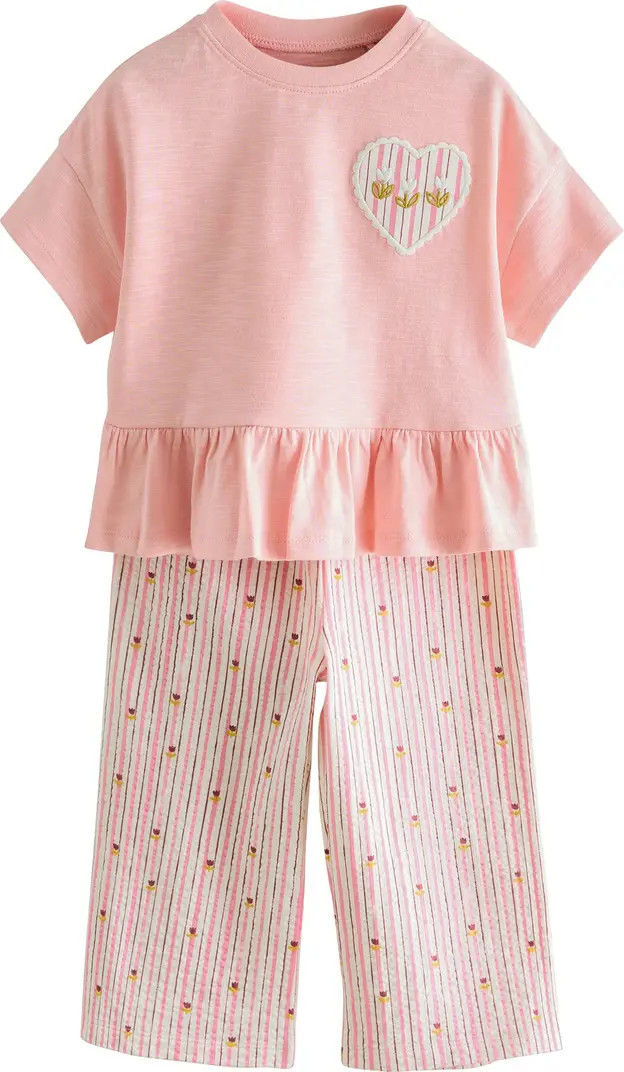 Kids' Peplum Top & Seersucker Pants Set | Nordstrom