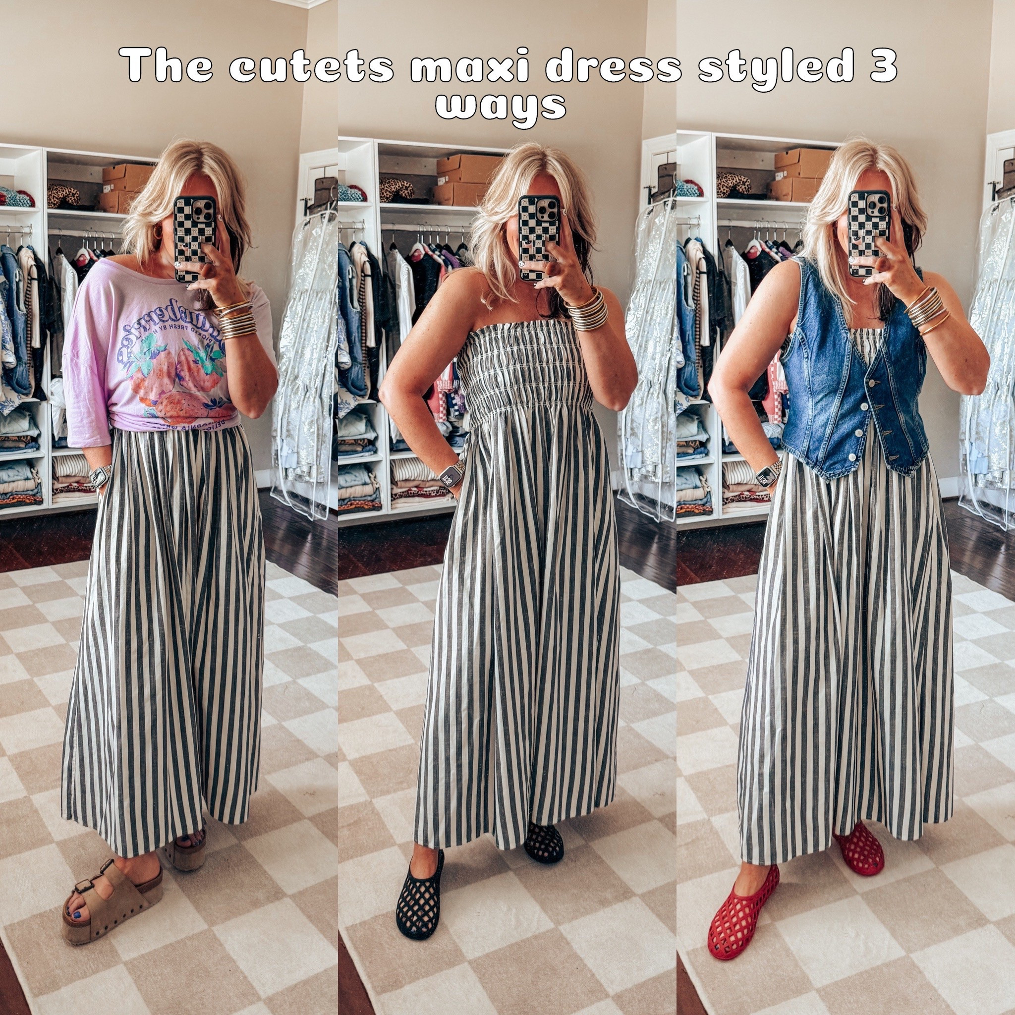 TARGET CIRCLE WEEK 🎯
Love this maxi dress! It’s so cute and versatile! 
Dress - M
Tee - M
Denim vest - medium ( not target )
Sandals - true to size 
Jelly’s - true to size 

#LTKOver40 #LTKStyleTip #LTKSaleAlert