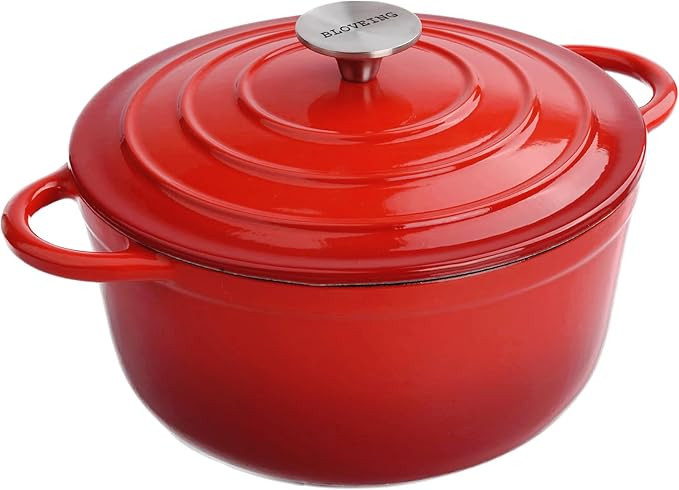 3 QT Enameled Cast Iron Dutch Oven with Lid Round Dutch Oven Big Dual Handles Classic Round Pot f... | Amazon (US)