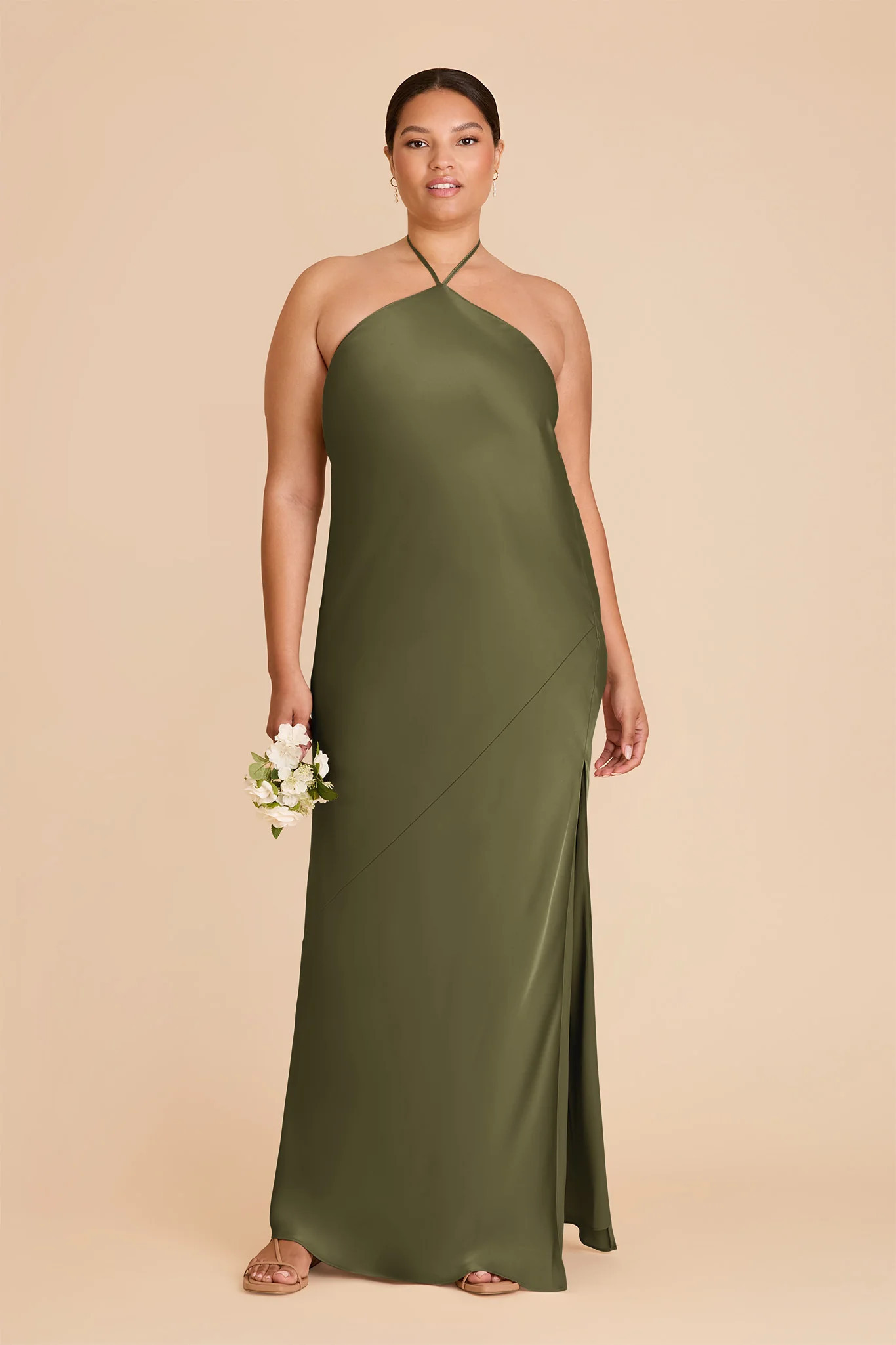 Martini Bridesmaid Dress Matte Satin Size 1X Birdy Grey Ariel | Birdy Grey