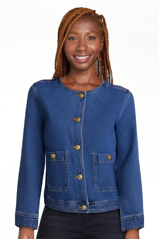 Scenario Women's and Women's Plus Denim Jacket, Sizes XS-4X | Walmart (US)