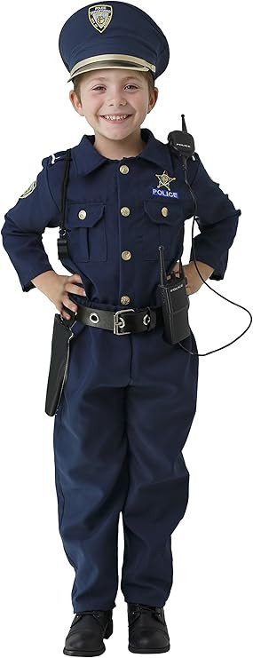 Dress-Up-America Police Costume For Boys - Shirt, Pants, Hat, Belt, Whistle, Gun Holster, and Wal... | Amazon (US)
