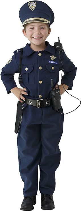 Dress-Up-America Police Costume For Boys - Shirt, Pants, Hat, Belt, Whistle, Gun Holster, and Wal... | Amazon (US)