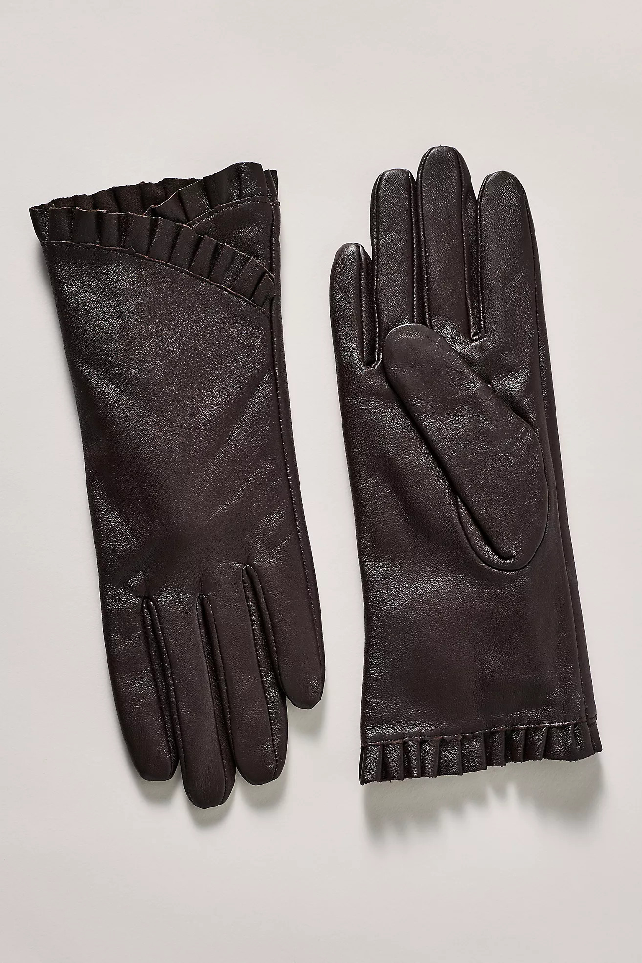 By Anthropologie Ruffle Leather Gloves | Anthropologie (US)