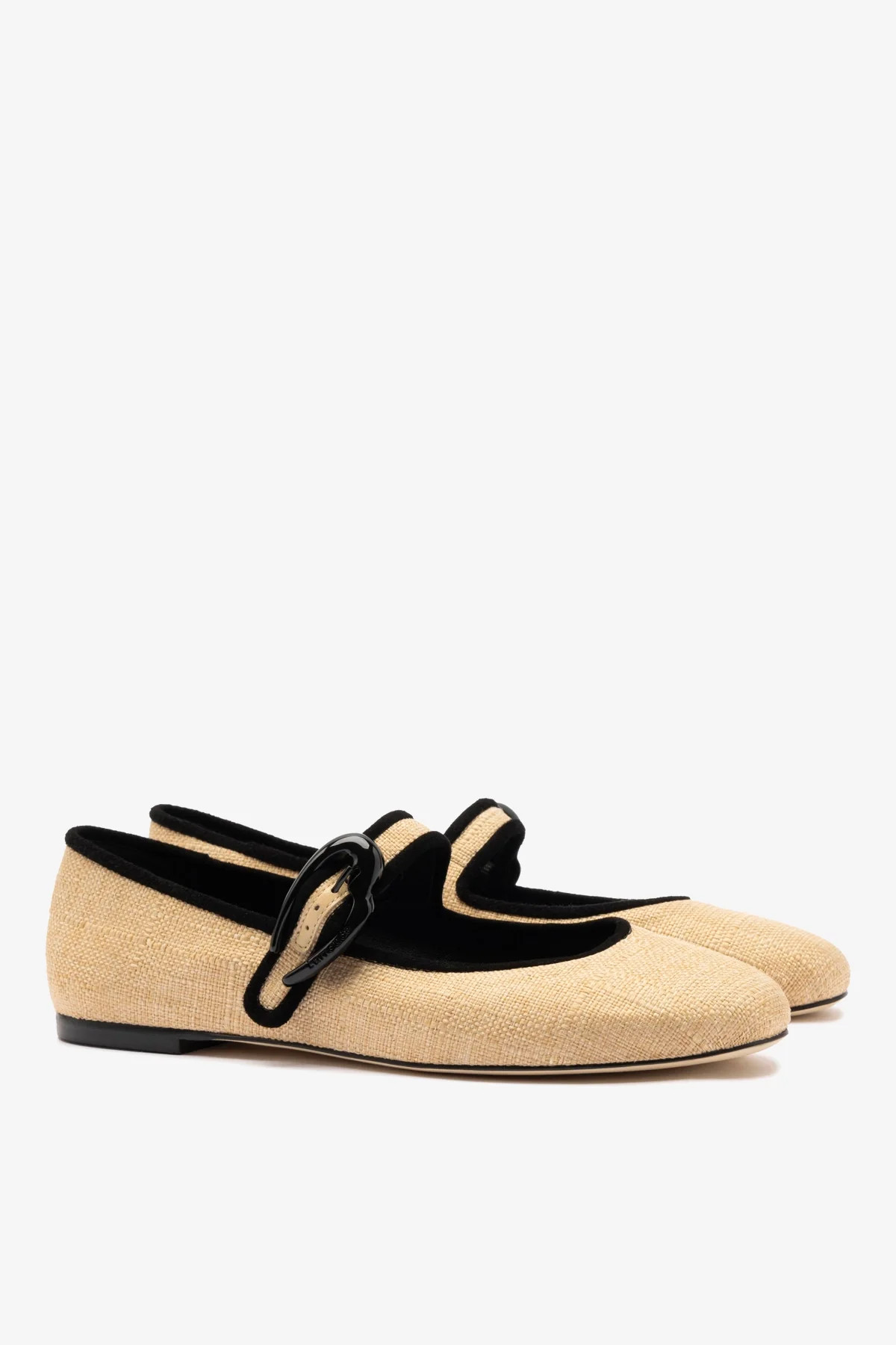 Verona Ballet Flat Beige Raffia | Larroude