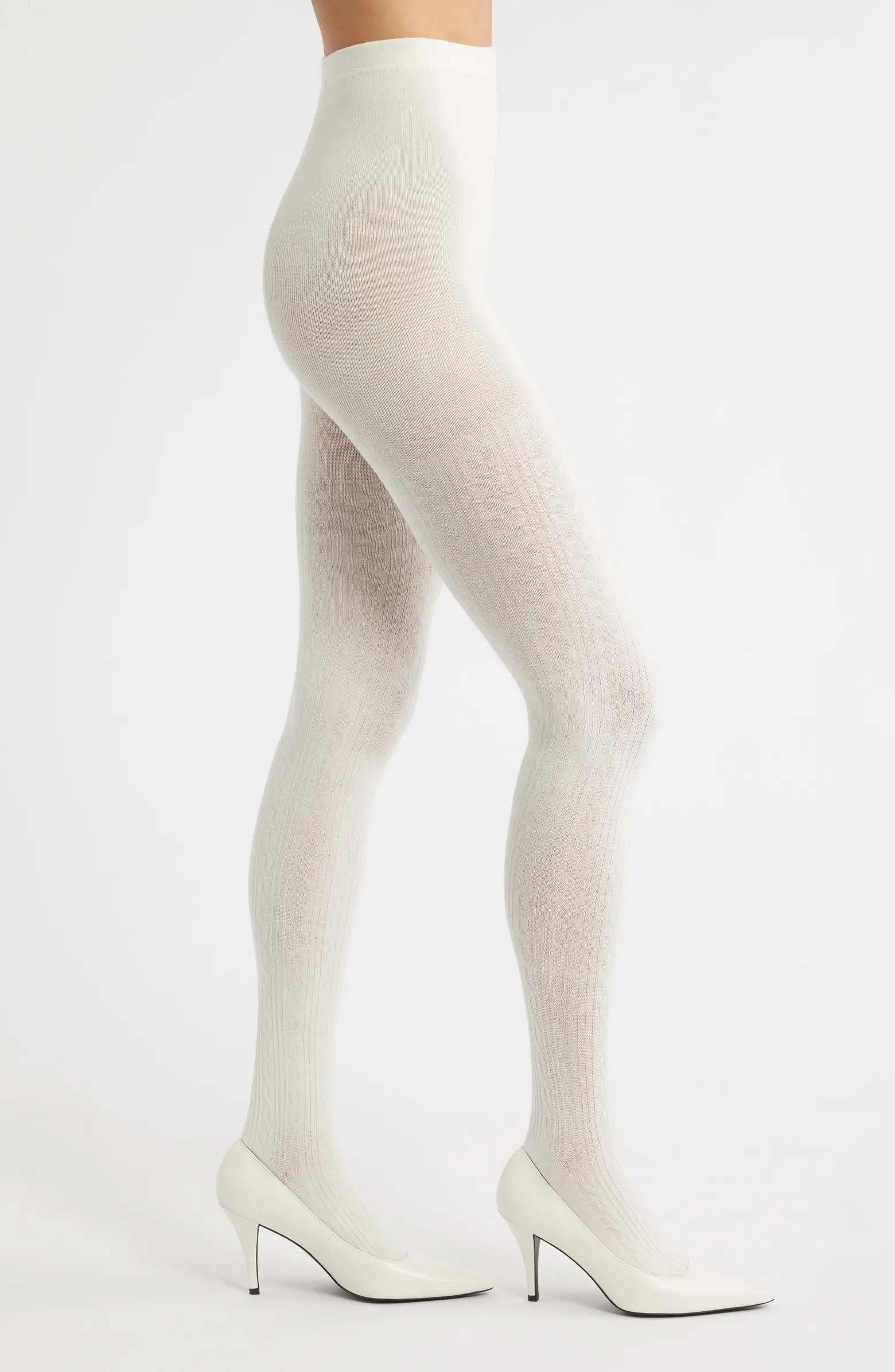 Cotton Blend Cable Tights | Nordstrom