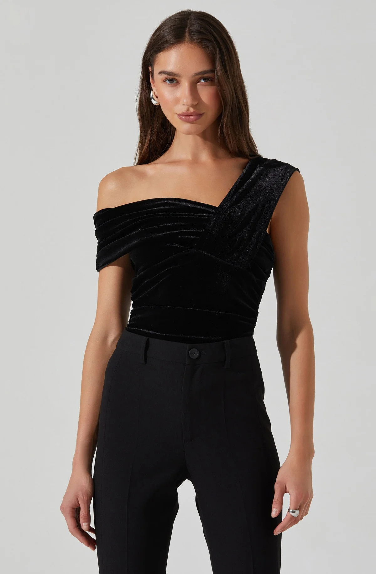 Nera Velvet Off Shoulder Bodysuit | ASTR The Label (US)