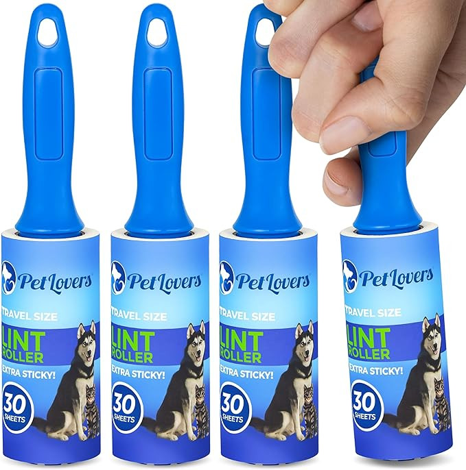 PetLovers Mini Lint Rollers for Travel 4 Pack - Small Sized Lint Removers for Easy Portability, G... | Amazon (US)