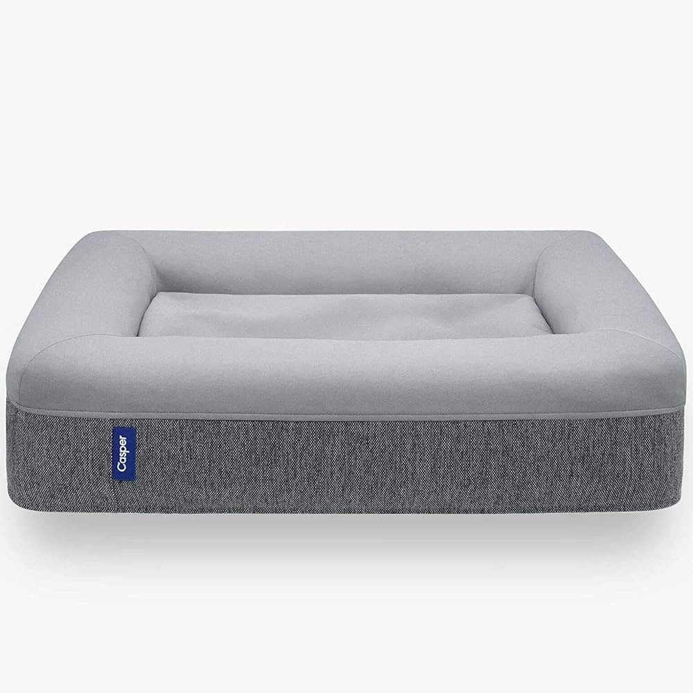 Casper Dog Bed, Plush Memory Foam, Medium, Gray, 25.0"L x 33.0"W x 6.0"Th | Amazon (US)
