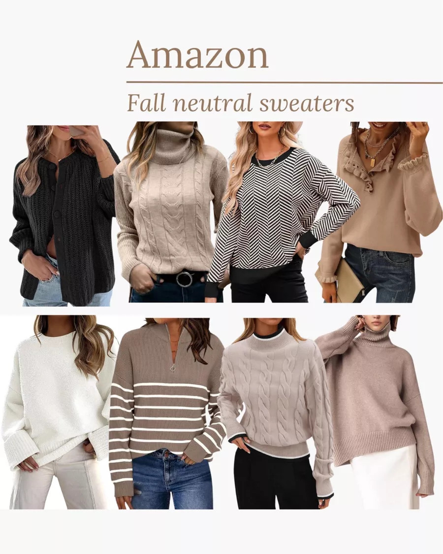 Amazon Fall neutral sweaters #sweaterweather #fallsweater #amazonfashion #amazonfashionfind #fallfashion #neutralstyle #cozystyle

 

 #LTKGiftGuide #LTKSeasonal #LTKStyleTip