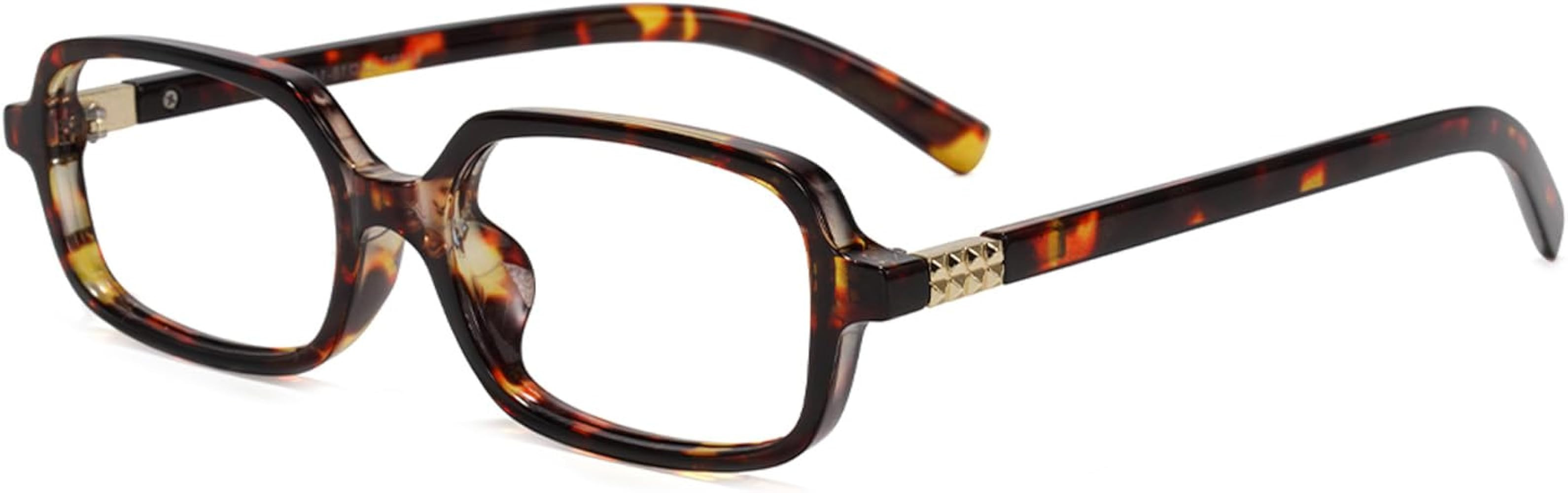 Slocyclub Square Blue Light Blocking Glasses for Women Men Vintage Rectangular Frame Eyeglasses R... | Amazon (US)