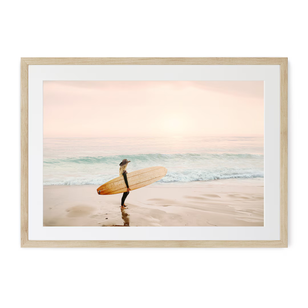 Coastal Cowgirl Wall Prints Decor, Modern Surf Prints, Fine art photography, Sunset Beach Art, Pe... | Etsy (US)