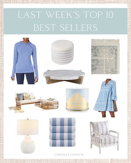 Sharing last week's top ten best sellers! Many are on sale, including the rug which is 20% off!
-
coastal home, home decor, coastal decor, amazon home decor, amazon coastal decor, candles, patio furniture, outdoor sofa, outdoor furniture, turkish towels, beach towels, fitness wear, women's hoodie, long sleeve tops, spindle chair, accent chair, chairs for beach house, beach house furniture, living room furniture, coastal rugs, rugs on sale, beach vacation outfits, beach vacation dresses, amazon dresses, amazon gym clothes, kitchen decor, 8x10 rugs, 9x12 rugs, living room rugs, bedroom rugs, rugs with fringe, serena & lily dupe, designer look for less, cubes, white lamps, coastal lighting, Target home decor

#LTKunder100 #LTKstyletip #LTKFind