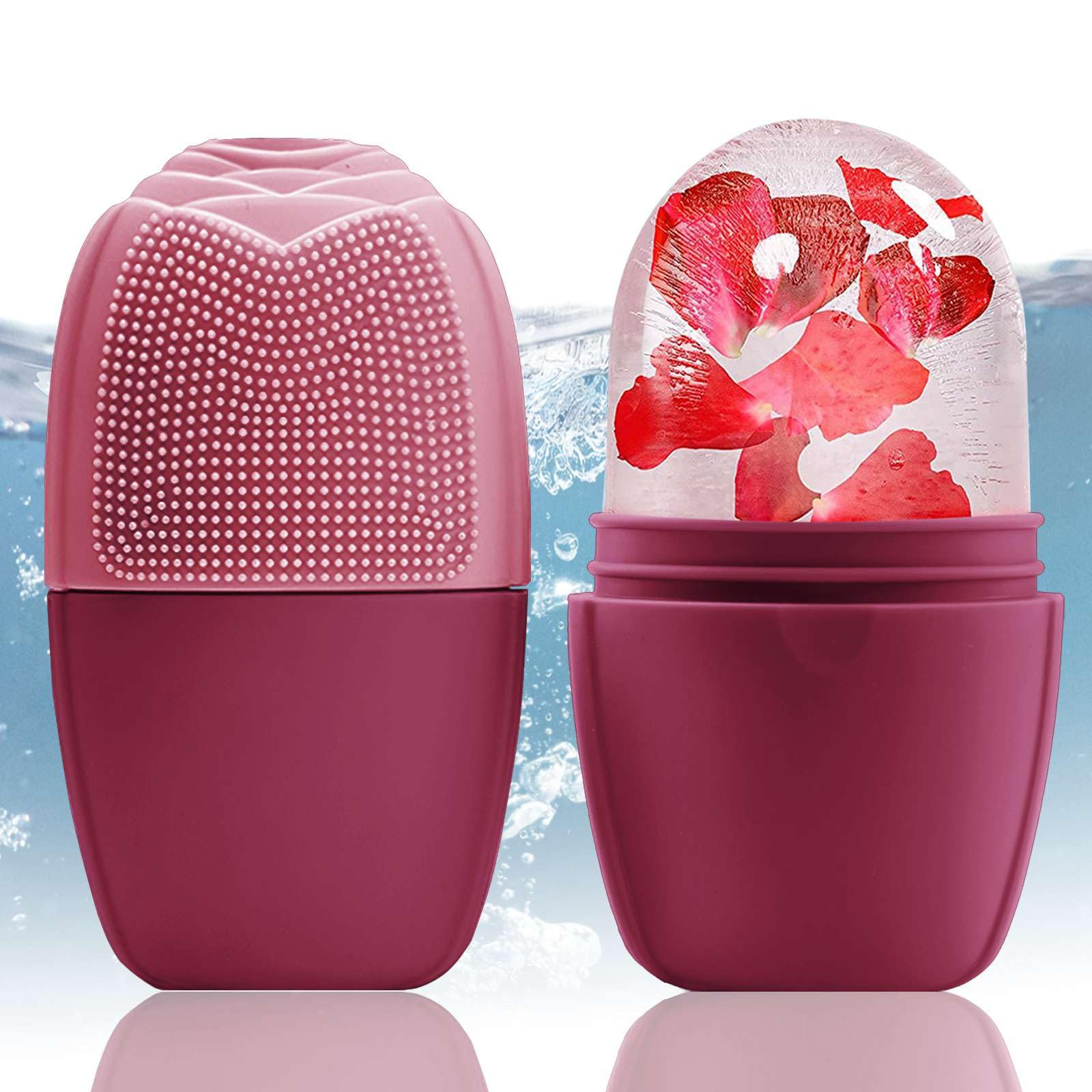 XHJRI Ice Face Roller Massager,Ice Cube Roller for Face, Eyes and Neck Naturally Conditioning and... | Amazon (US)