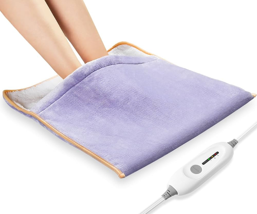 Foot Warmer Electric, Extra Large Heat Therapy Wrap, Ultra Soft Flannel Heating Pad for Feet, Abd... | Amazon (US)