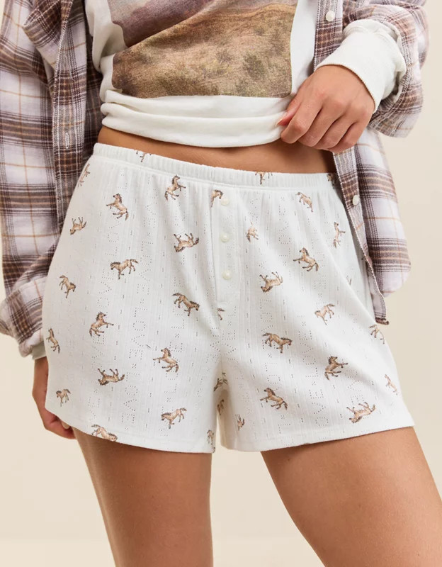OVERSLEPT by Aerie Pointelle PJ Short | Aerie