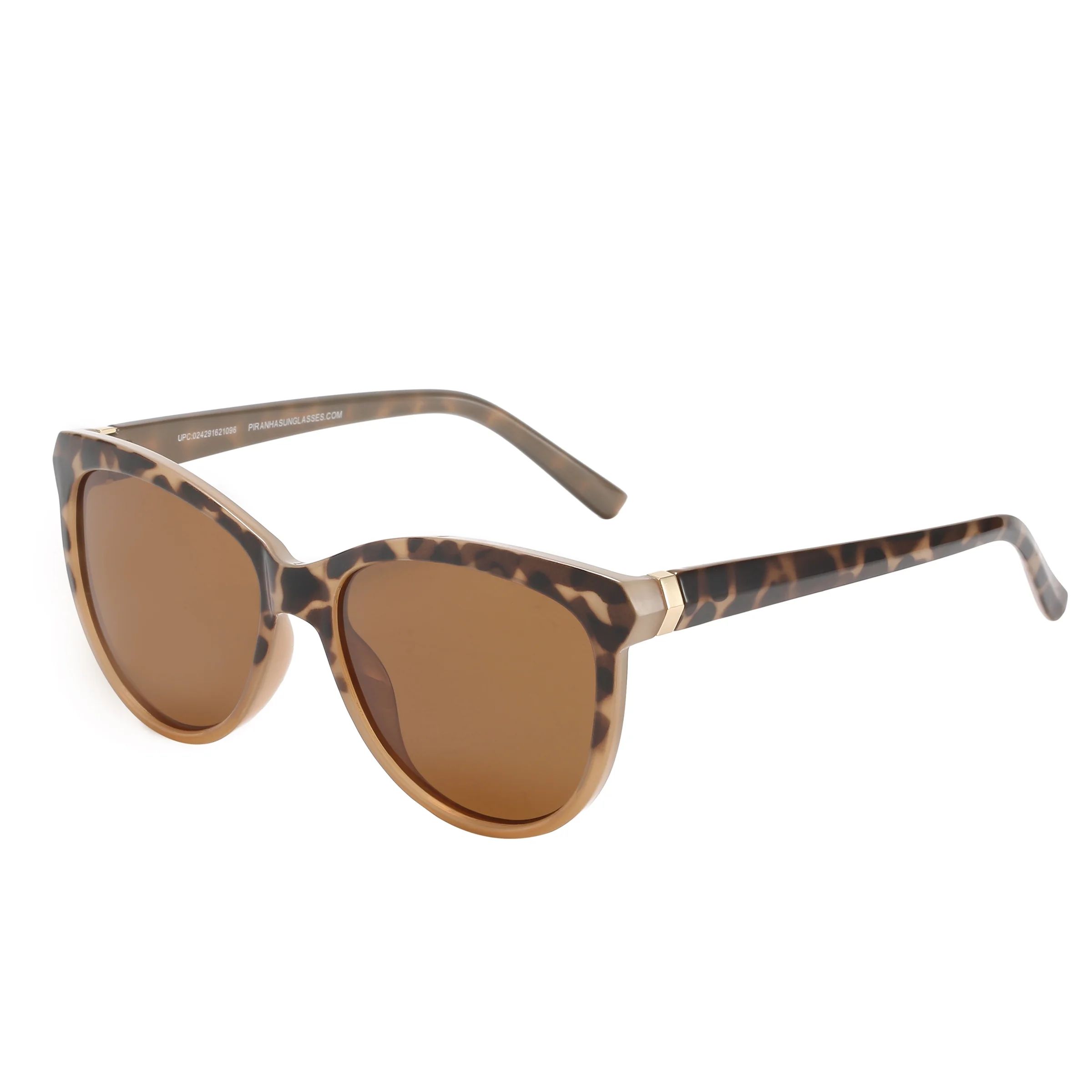 Piranha Eyewear Adelaide Painted Demi Cat Eye Sunglasses with Polarized Brown Lens | Walmart (US)