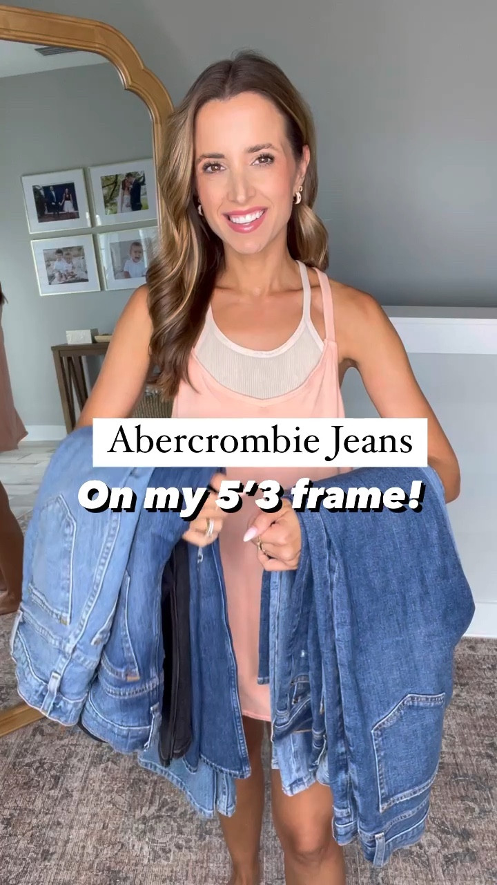 Code AFKATHLEEN! Abercrombie ultra high rise 90s straight jean (24 short, medium). Abercrombie curve love ultra high rise ankle straight jean (23 short, medium destroy). Abercrombie 90s relaxed jean (24 short, medium destroy, exchanged for curve love 23s). Abercrombie skinny jeans (24 short, black). Abercrombie high rise mom jeans (24 short, dark destroy). Rib tuckable tee (XXS, amazing!!). Target cream boots (TTS). Tory Burch t sport slides (TTS).

*I prefer curve love in the ankle straight + 90s relaxed fit style but do have to size down. Curve Love gives you an extra 2 inches in hips/thighs and is great for hourglass/pear shaped babes! All styles available in Curve Love. 

#LTKstyletip #LTKfindsunder100 #LTKSale
