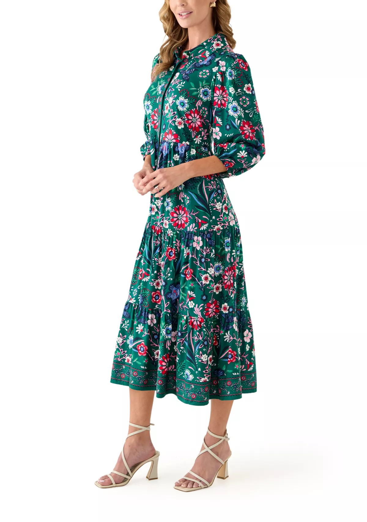 Women's Long Sleeve Printed Maxi Dress | Belk
