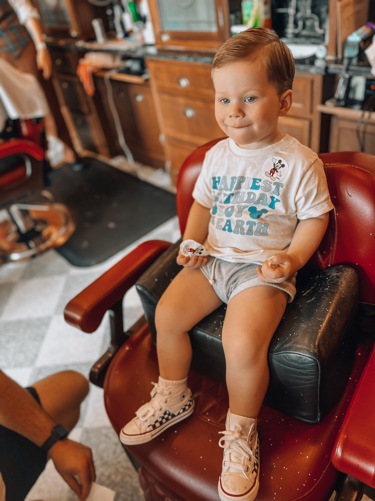 Incoming, disney overload. We have a two year old and just got back from celebrating at disney world. If you have not taken your kids to harmony barber shop on main st, do it now! They do a first hair cut package for $22 and give the kids their own little ears and a lock of their hair for mama!

#LTKtravel #LTKkids #LTKfamily