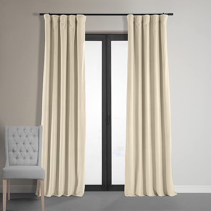 HPD Half Price Drapes Signature Velvet Blackout Curtains For Bedroom 50 x 96 (1 Panel), VPCH-1206... | Amazon (US)