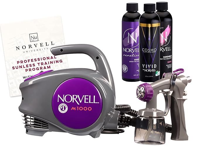 Norvell Sunless Kit - M1000 Mobile HVLP Spray Tan Airbrush Machine + 8 oz Tanning Solutions in Ul... | Amazon (US)