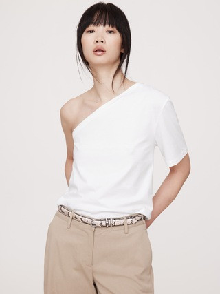 Cotton One-Shoulder Top | Banana Republic (US)