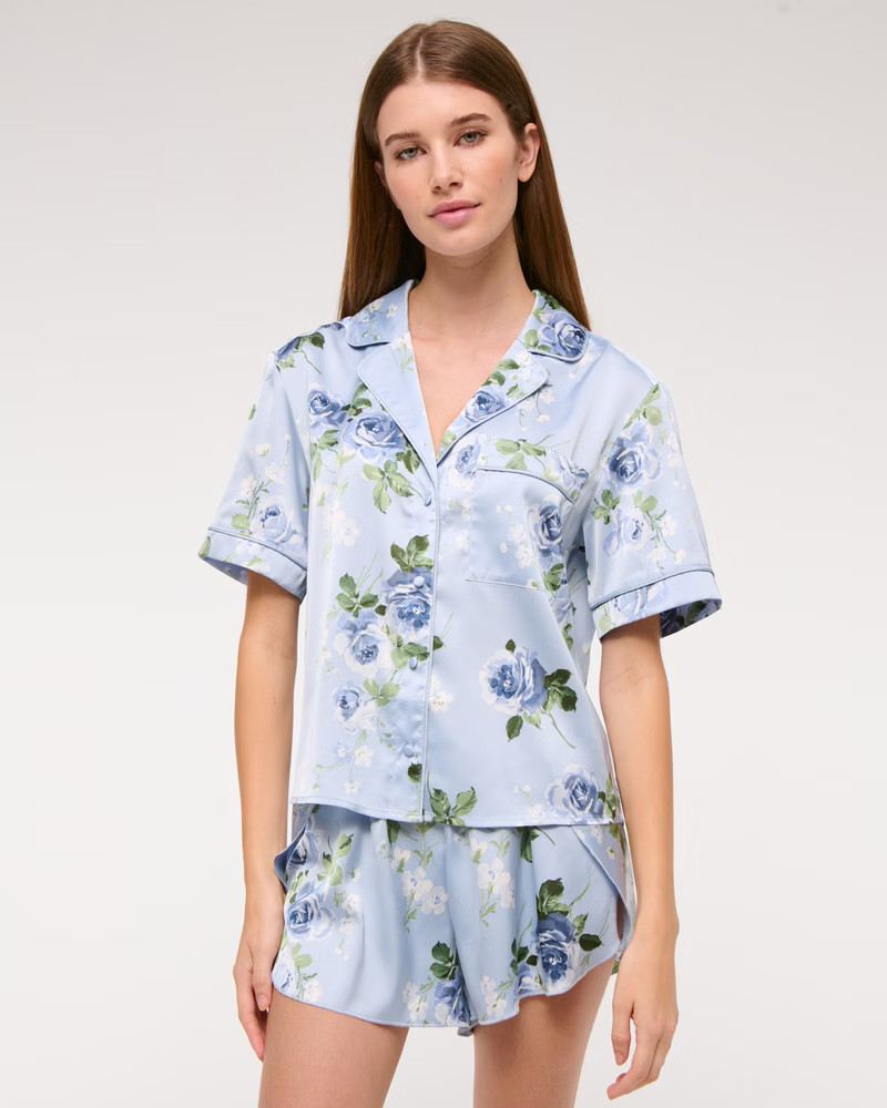 Women's Short-Sleeve Sleep Shirt | Women's New Arrivals | Abercrombie.com | Abercrombie & Fitch (US)