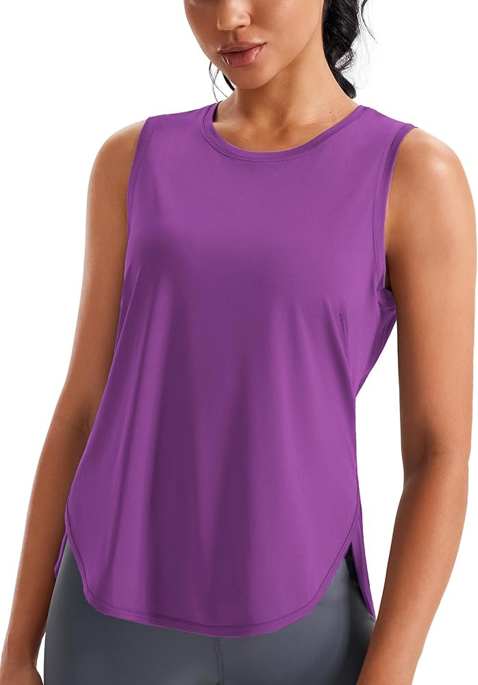 JOYSPELS Ice Silk Workout Tank Tops for Women Cool-Dry Sleeveless Loose Fit Yoga Shirts Athletic | Amazon (US)