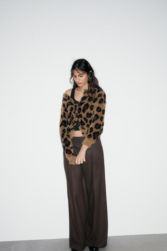 ANIMAL JACQUARD KNIT CARDIGAN | Zara AU