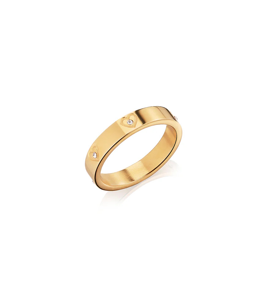 Crystal Heart Ring (Gold) | Abbott Lyon