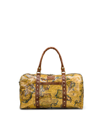 Milano Weekender Duffel Bag - European Map Leather | Patricia Nash Designs