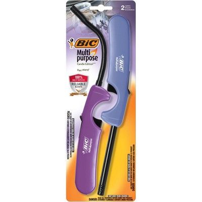 2pk Combo Candle Edition Multi-Purpose and Flex Wand Lighter Blue/Purple - BiC | Target