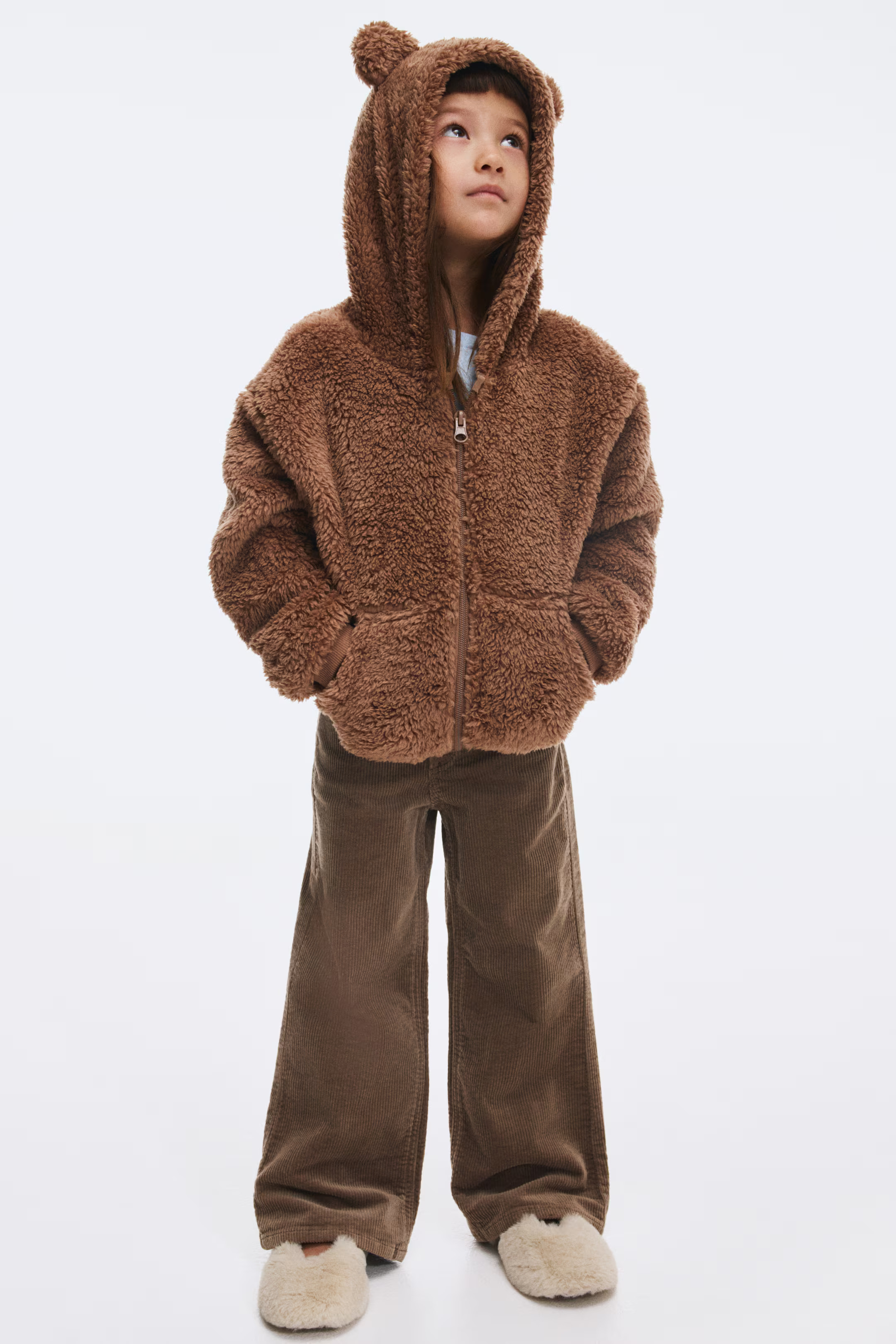 Hooded Teddy Fleece Jacket | H&M (US + CA)
