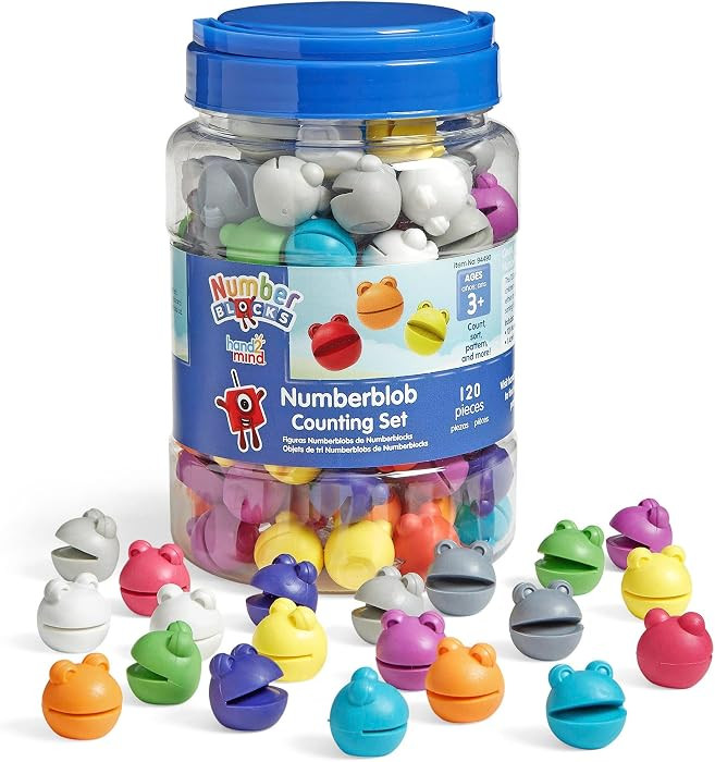 Learning Resources Numberblocks Numberblobs Counting Set, Ages 3+, Maths Counters for Kids, Sorting & Counting Classroom Resource, 120 Colourful Pieces | Amazon (UK)