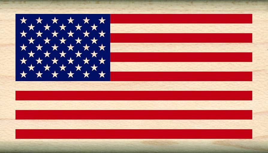 American Flag Rubber Stamp 1.5" Wide | Amazon (US)