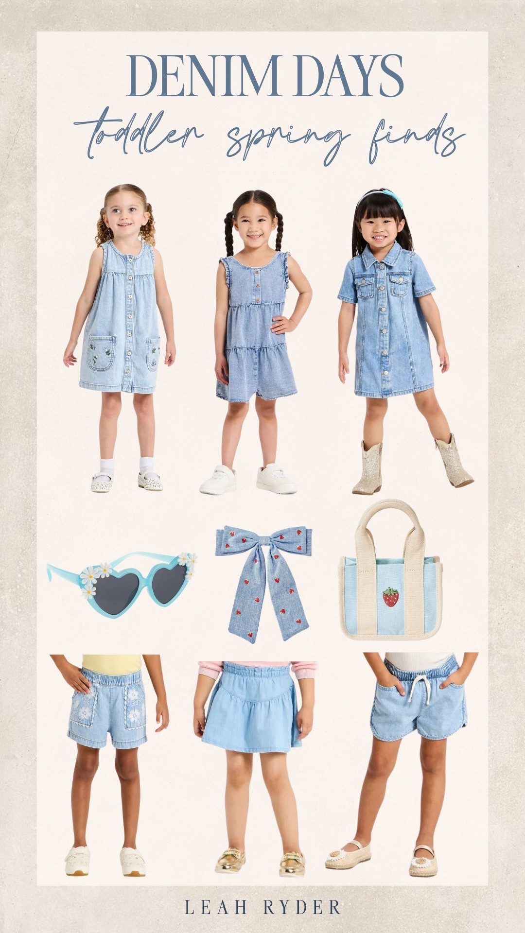 These toddler spring denim finds include adorable denim dresses, lightweight chambray shorts, and easy everyday pieces perfect for warm weather play. Soft, breathable denim makes these outfits comfortable for playground days, school events, and family outings. Pair denim dresses with sneakers or boots for a cute, durable spring look. Toddler denim outfits are timeless staples that mix easily with bright accessories and seasonal layers.

#LTKSeasonal #LTKKids