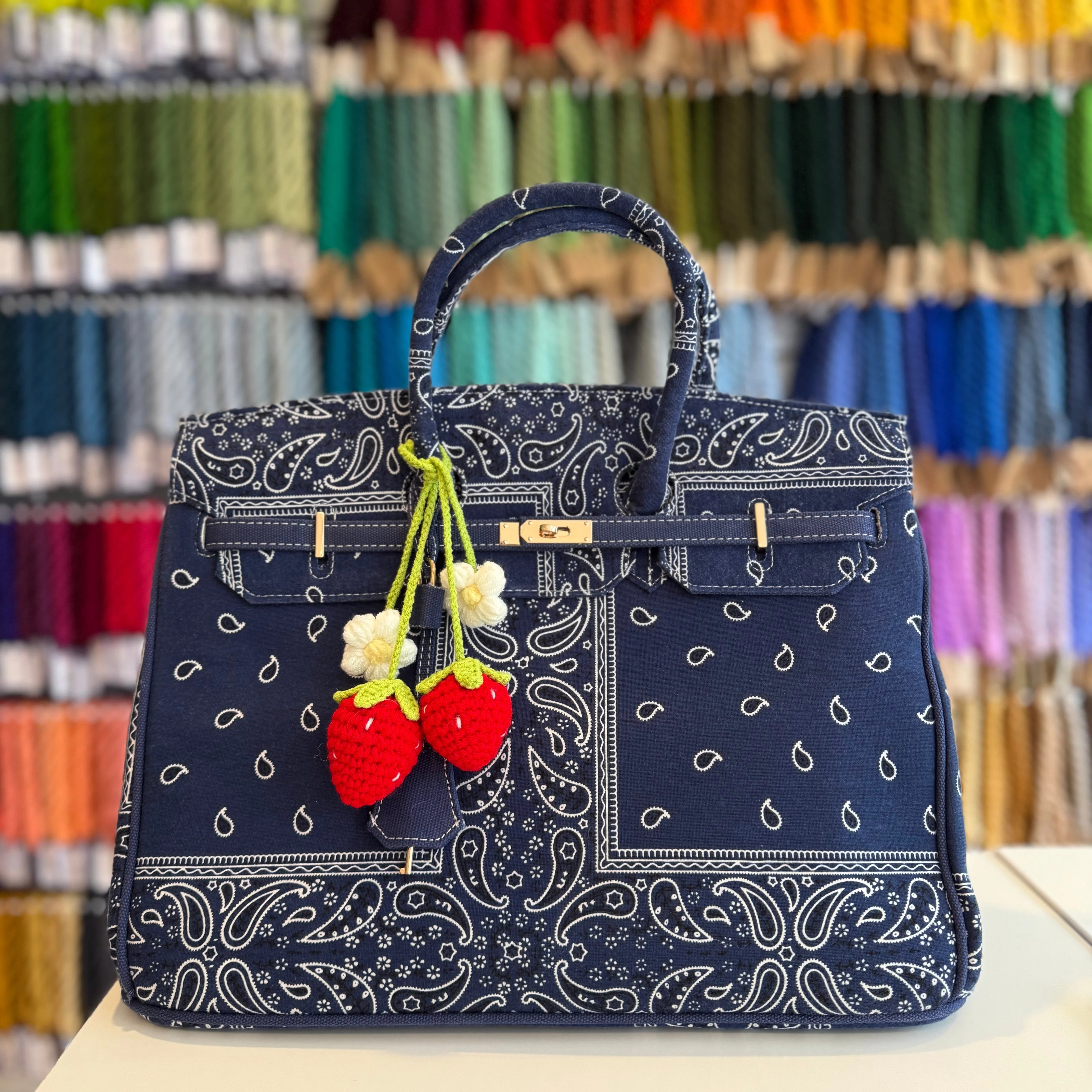Cowboy Cabana Tote - Cowboy Blue | Greystone Needlepoint