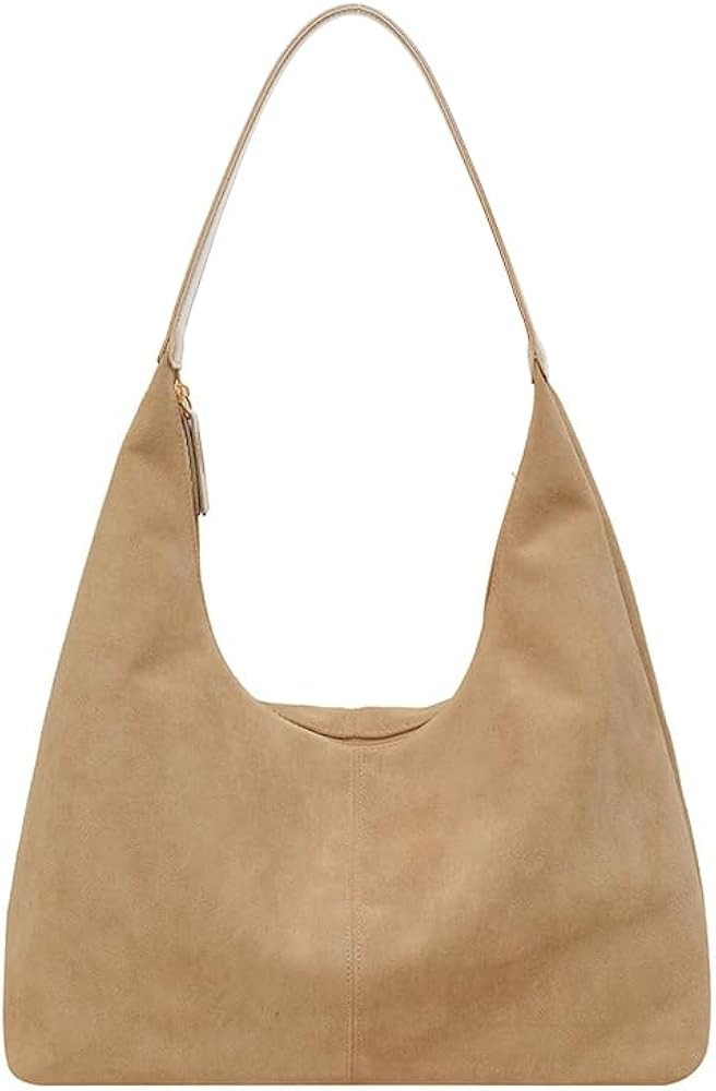 Slouchy Suede Shoulder Bags For Women Underarm Bag Womens Tote Bag Work Purses Crescent Bag Suede... | Amazon (US)