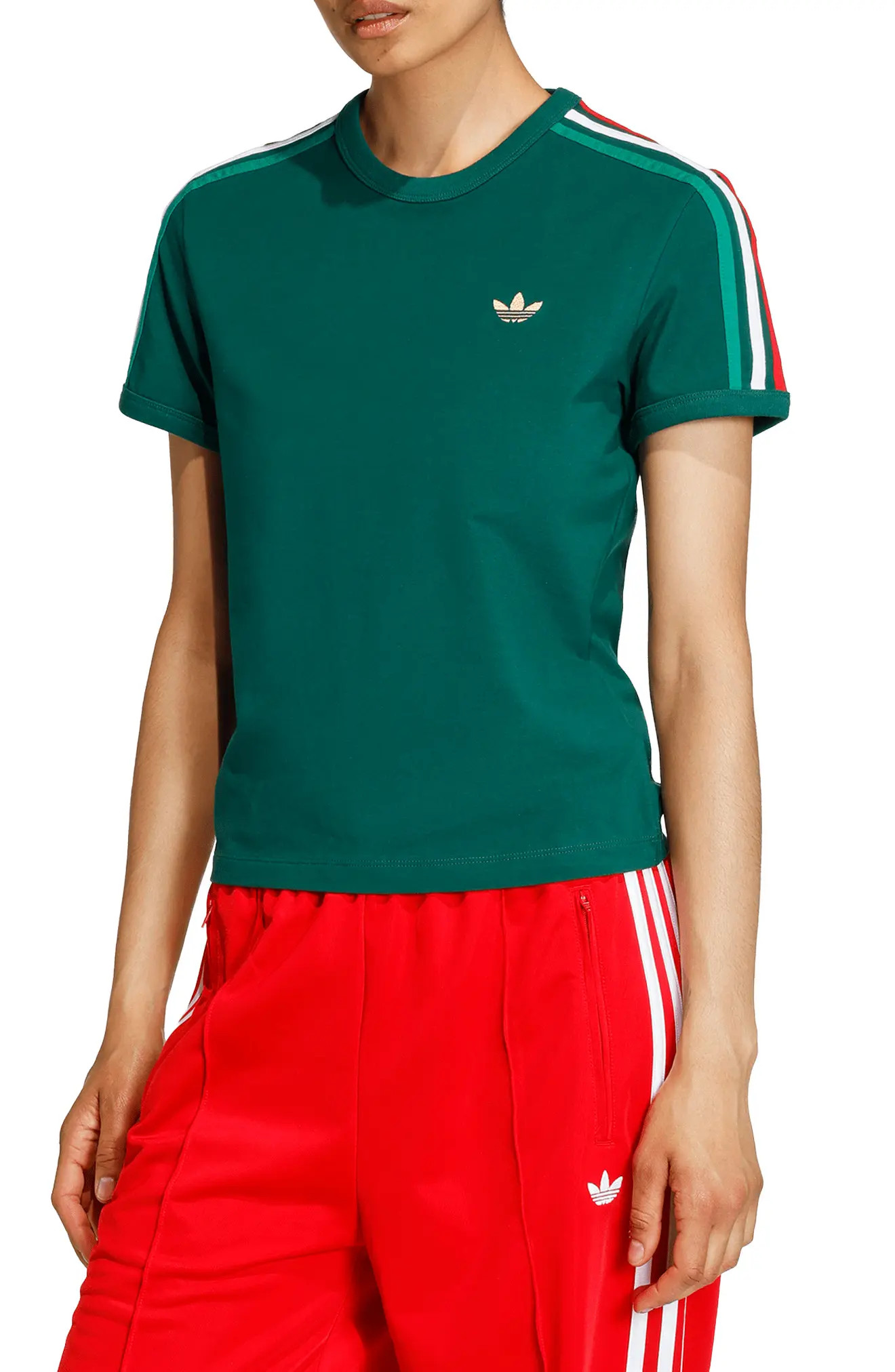 3-Stripes Slim Fit T-Shirt (Women) | Nordstrom | Nordstrom