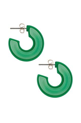 Ettika Hoop Earring in Green from Revolve.com | Revolve Clothing (Global)