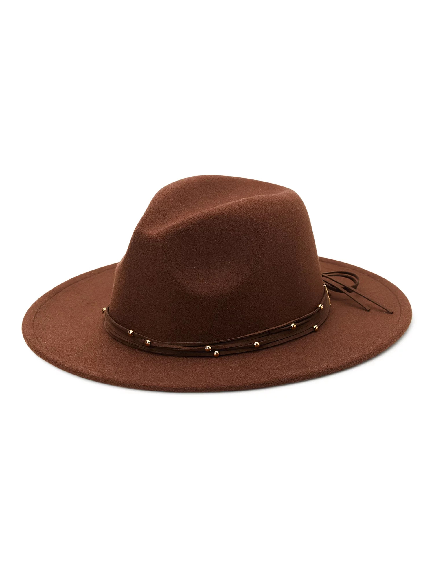 Time and Tru Women’s Felt Fedora with Beaded Trim | Walmart (US)