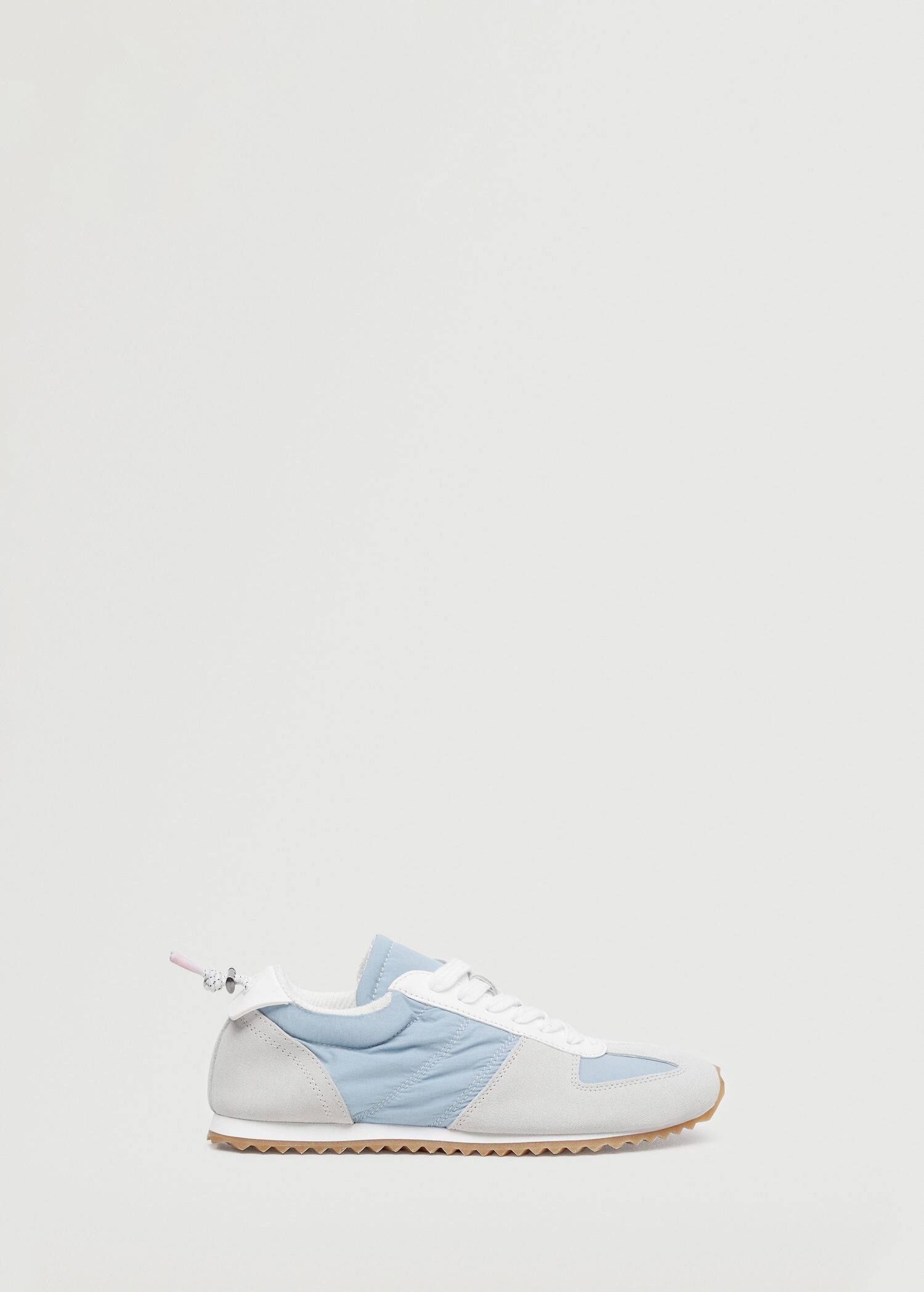 Leather mixed sneakers | MANGO (US)