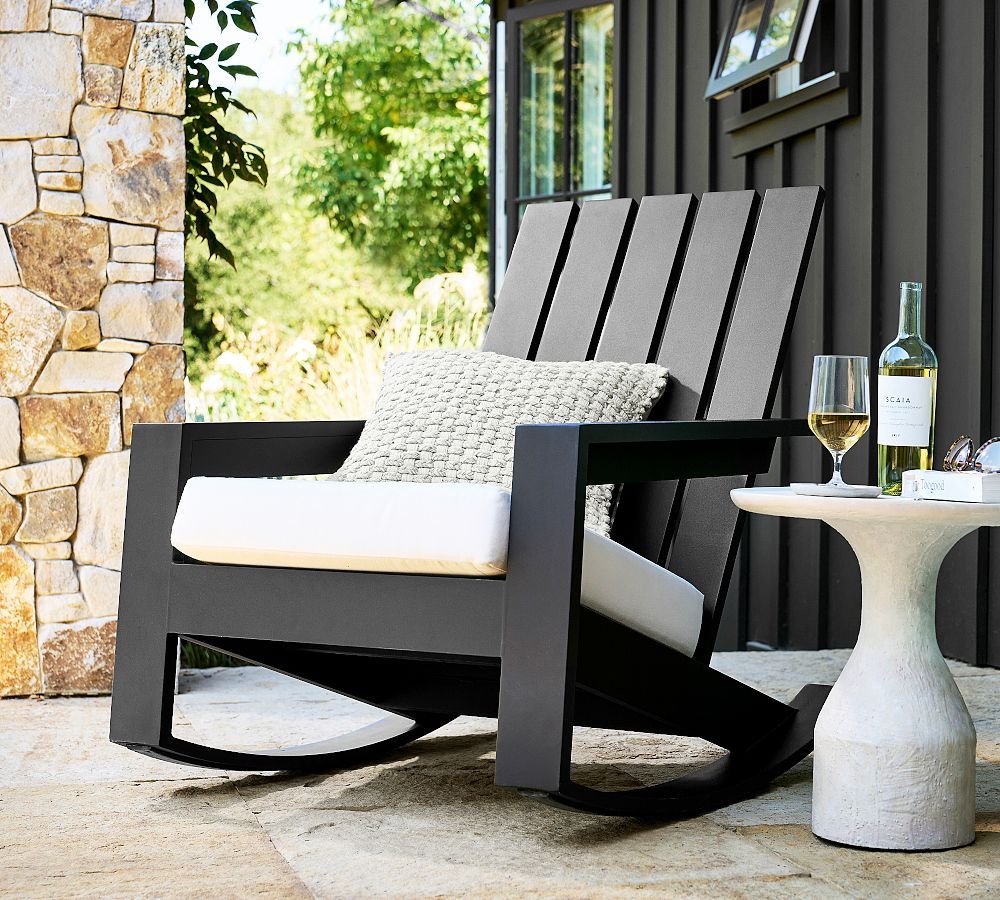 Malibu Metal Outdoor Rocking Chair | Pottery Barn (US)