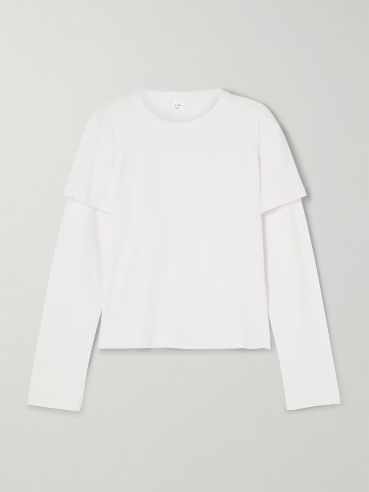 LESET - Margo Layered Cotton-jersey T-shirt - White | NET-A-PORTER (US)