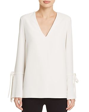 Dylan Gray Tie-Detail Flare-Cuff Top | Bloomingdale's (US)