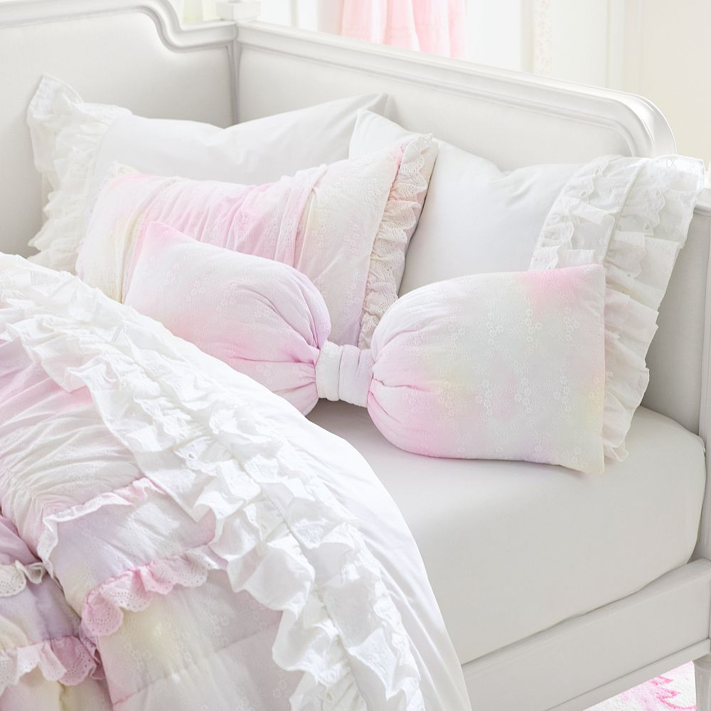 LoveShackFancy Tie Dye Oversized Bow Pillow | Pottery Barn Teen