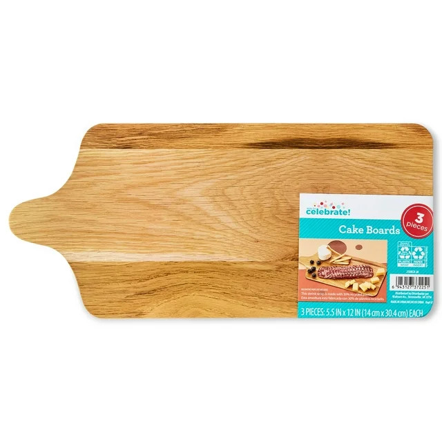 5.5" x 12" Multicolor Small Cake Boards, 3 Count, by Way To Celebrate | Walmart (US)