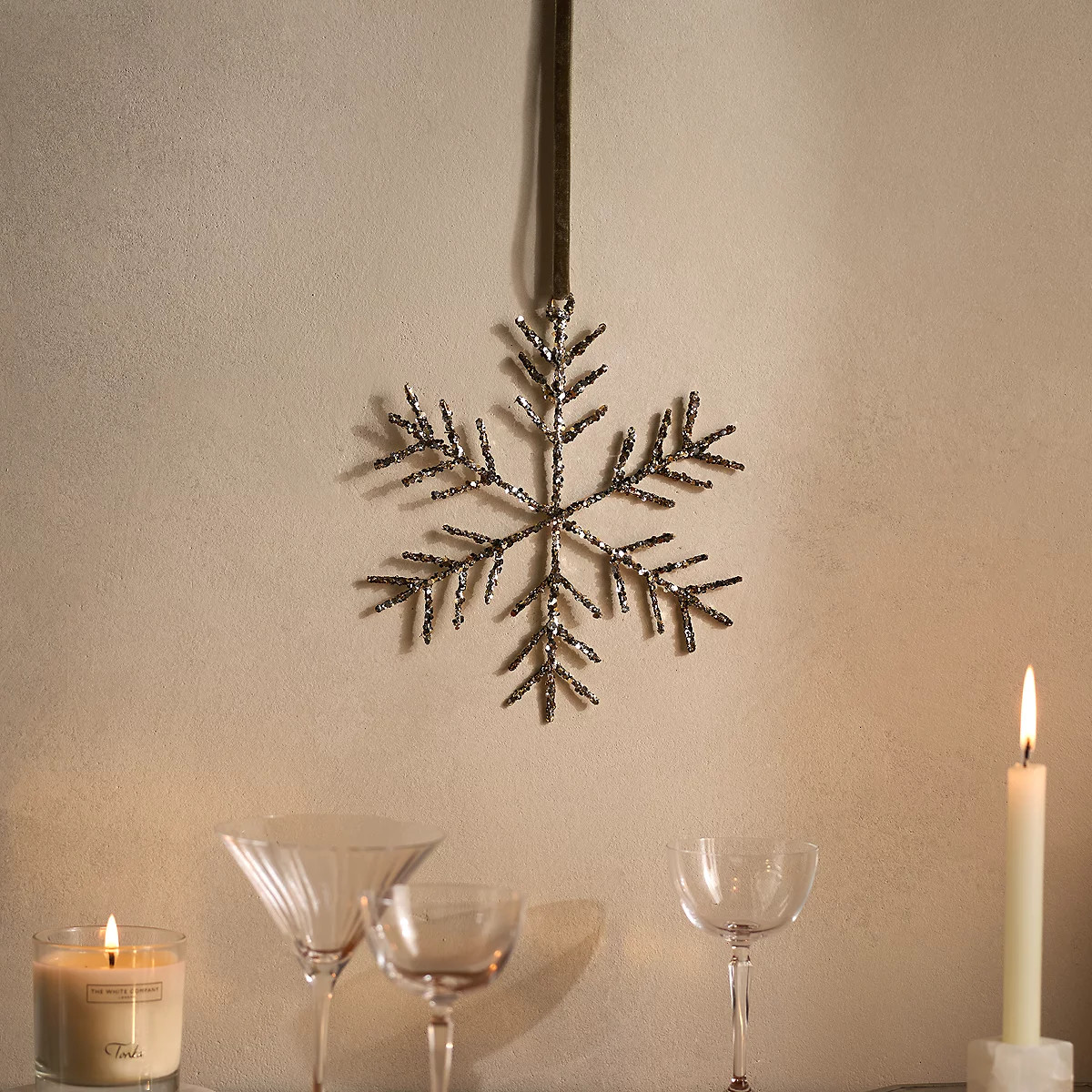 Ultimate Glitter Snowflake Decoration – 24cm | The White Company UK & ROW